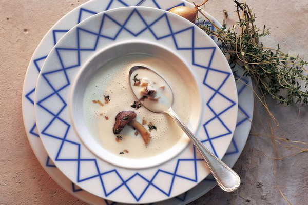 Сыр с любыми продуктами - Суп из Vacherin Fribourgeois с жареными белыми грибами