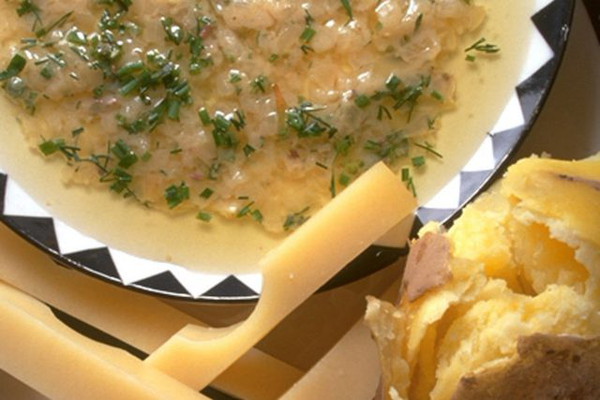 Сыр с любыми продуктами - Сыр с картофелем и дипом